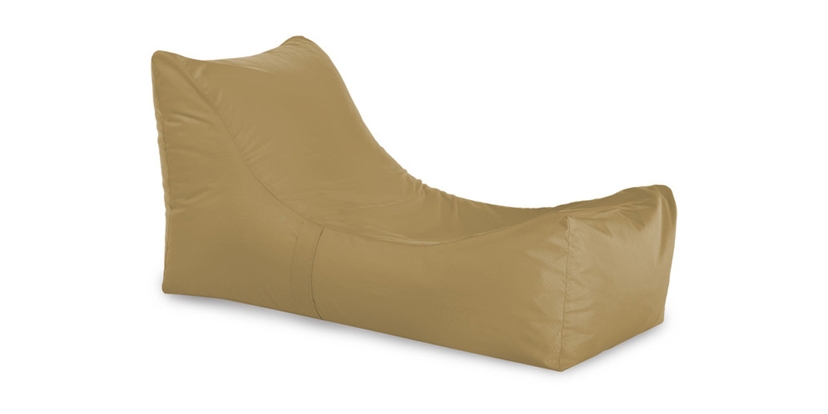 Geco-Lounge chaise longue in nylon colore beige indoor e outdoor