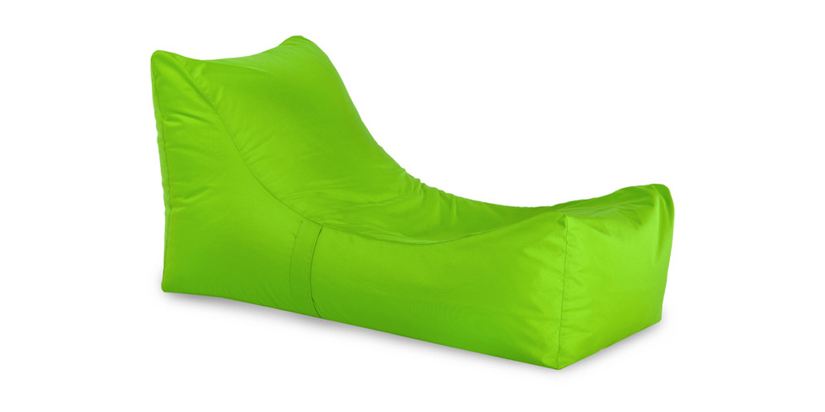 Geco-Lounge chaise longue in nylon colore lime indoor e outdoor