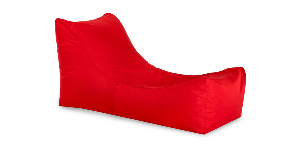 Geco-Lounge chaise longue in nylon colore rosso indoor e outdoor