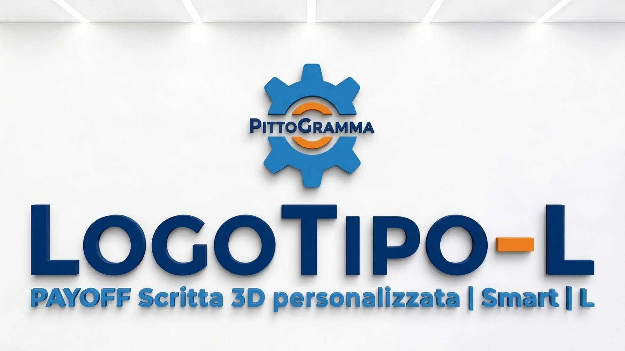 Logo + Scritte 3D Smart L su parete
