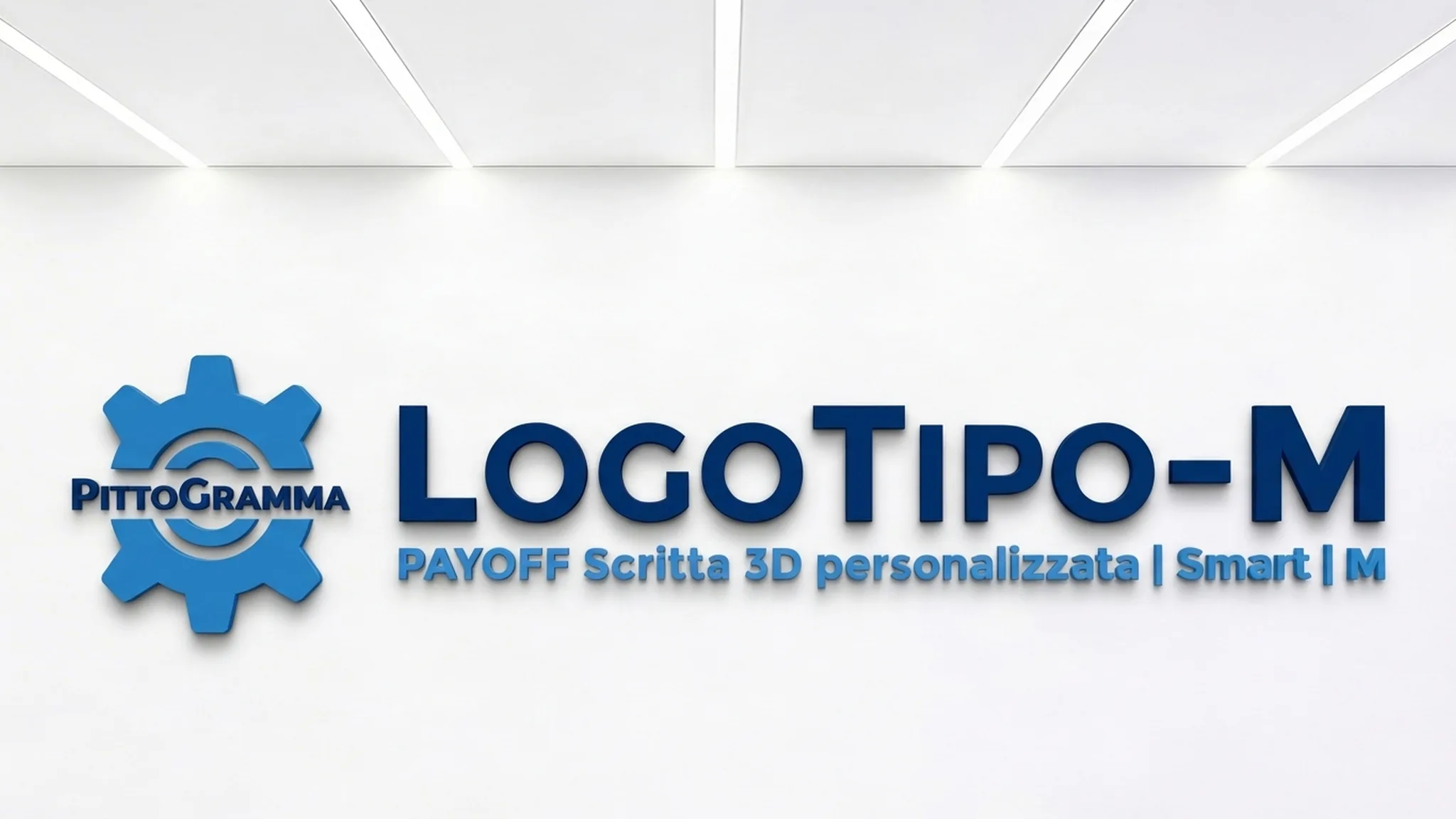 Logo + Scritte 3D Smart M su parete